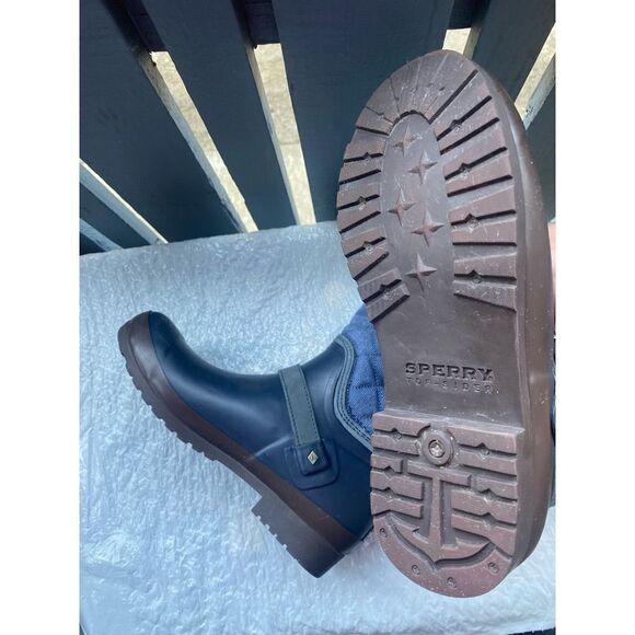 SPERRY Women's Waterproof Rubber Gray Boots Sz 8 - Picture 9 of 11